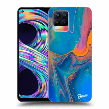 Szilikon tok erre a típusra Realme 8 4G - Rainbow