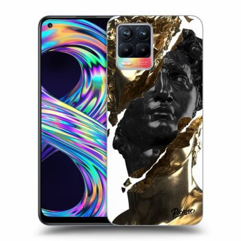 Szilikon tok erre a típusra Realme 8 4G - Gold - Black