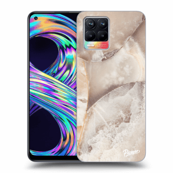 Szilikon tok erre a típusra Realme 8 4G - Cream marble