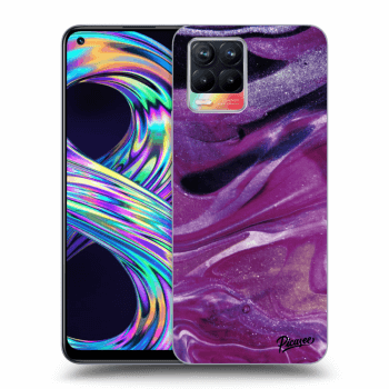 Szilikon tok erre a típusra Realme 8 4G - Purple glitter