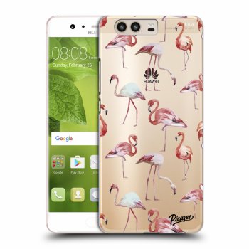 Picasee átlátszó szilikon tok az alábbi mobiltelefonokra Huawei P10 - Flamingos