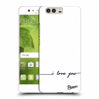 Picasee átlátszó szilikon tok az alábbi mobiltelefonokra Huawei P10 - I love you