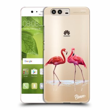 Picasee átlátszó szilikon tok az alábbi mobiltelefonokra Huawei P10 - Flamingos couple