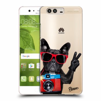 Picasee átlátszó szilikon tok az alábbi mobiltelefonokra Huawei P10 - French Bulldog