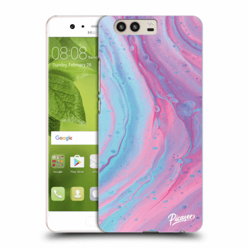 Picasee átlátszó szilikon tok az alábbi mobiltelefonokra Huawei P10 - Pink liquid
