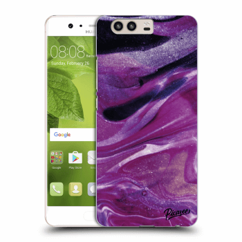 Picasee átlátszó szilikon tok az alábbi mobiltelefonokra Huawei P10 - Purple glitter