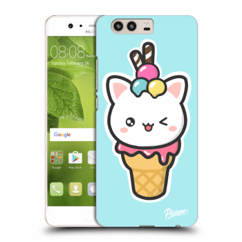 Picasee átlátszó szilikon tok az alábbi mobiltelefonokra Huawei P10 - Ice Cream Cat