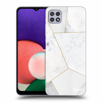 Szilikon tok erre a típusra Samsung Galaxy A22 5G A226B - White tile