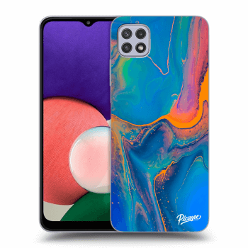 Szilikon tok erre a típusra Samsung Galaxy A22 5G A226B - Rainbow