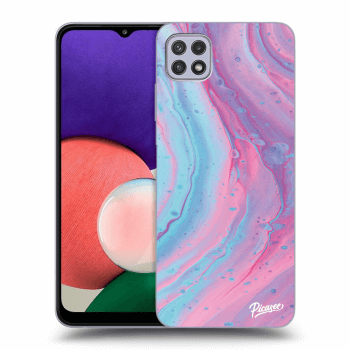 Szilikon tok erre a típusra Samsung Galaxy A22 5G A226B - Pink liquid