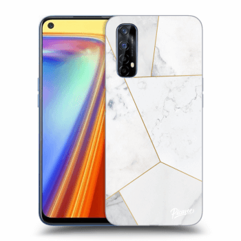 Szilikon tok erre a típusra Realme 7 - White tile