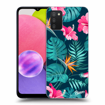 Szilikon tok erre a típusra Samsung Galaxy A02s A025G - Pink Monstera