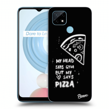 Picasee fekete szilikon tok az alábbi mobiltelefonokra Realme C21 - Pizza