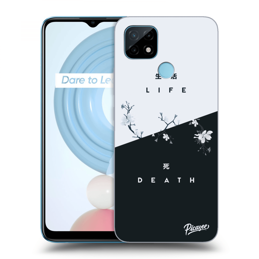 Picasee fekete szilikon tok az alábbi mobiltelefonokra Realme C21 - Life - Death