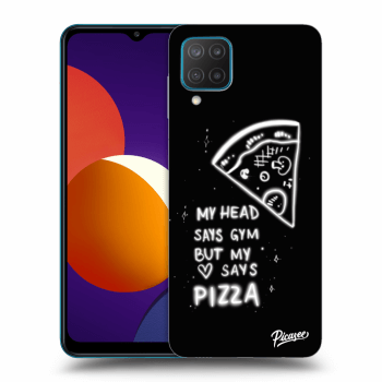 Picasee fekete szilikon tok az alábbi mobiltelefonokra Samsung Galaxy M12 M127F - Pizza