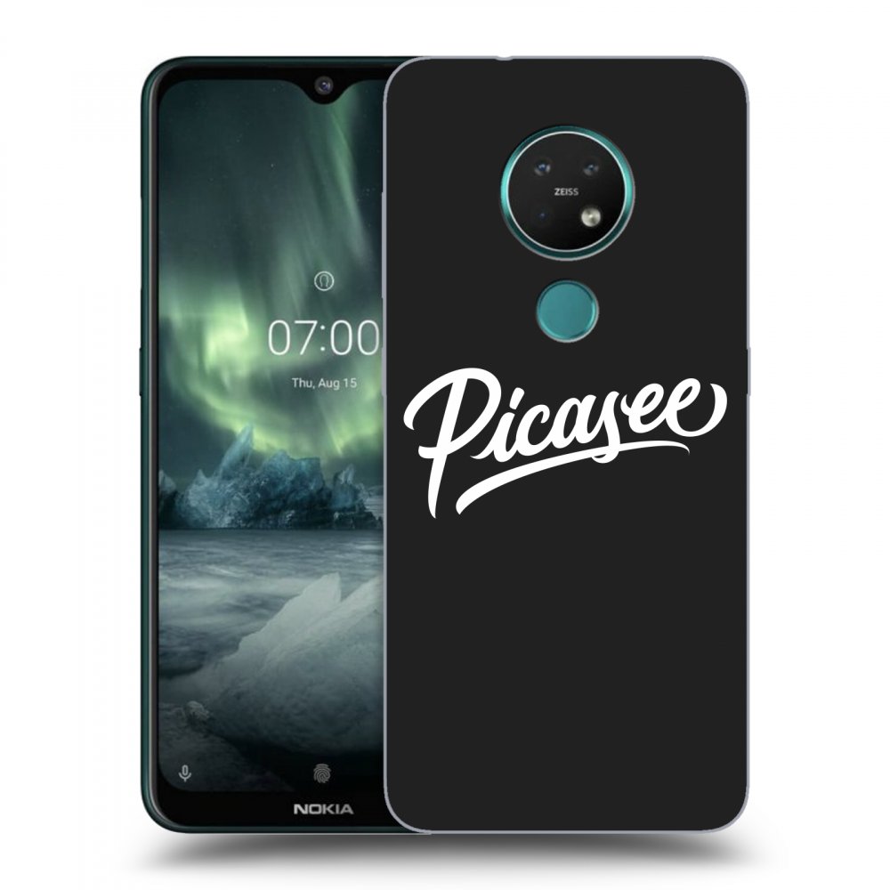 Picasee fekete szilikon tok az alábbi mobiltelefonokra Nokia 7.2 - Picasee - White