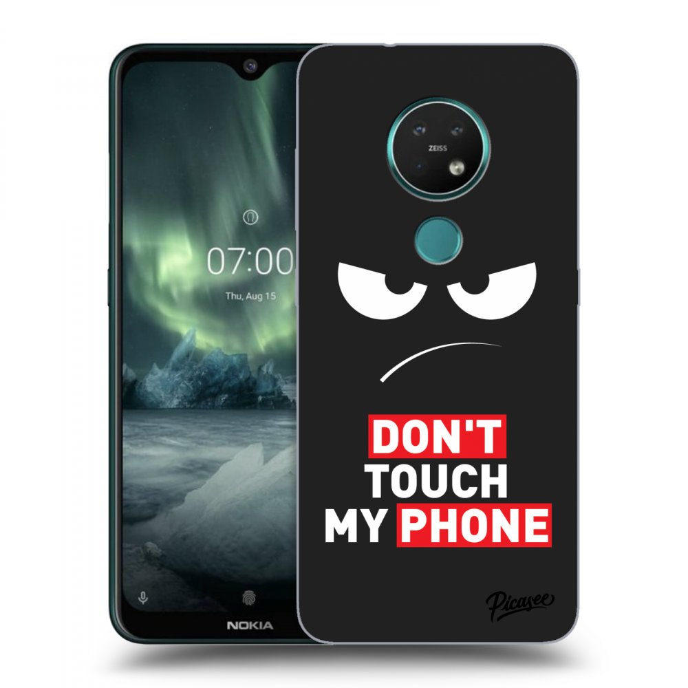 Picasee fekete szilikon tok az alábbi mobiltelefonokra Nokia 7.2 - Angry Eyes - Transparent