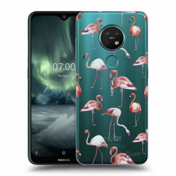 Picasee átlátszó szilikon tok az alábbi mobiltelefonokra Nokia 7.2 - Flamingos