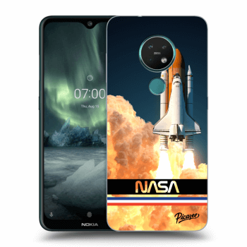 Picasee fekete szilikon tok az alábbi mobiltelefonokra Nokia 7.2 - Space Shuttle
