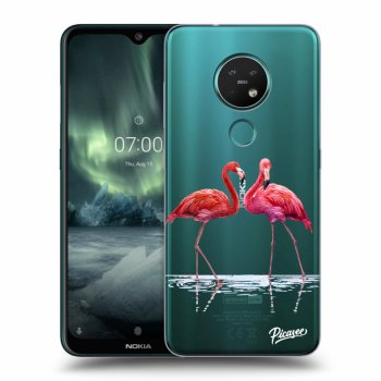 Picasee átlátszó szilikon tok az alábbi mobiltelefonokra Nokia 7.2 - Flamingos couple
