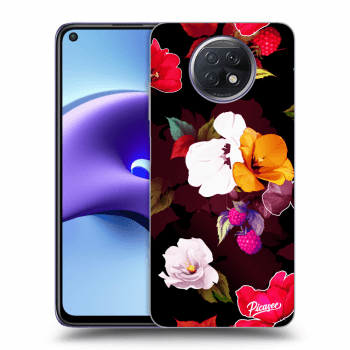 Picasee átlátszó szilikon tok az alábbi mobiltelefonokra Xiaomi Redmi Note 9T - Flowers and Berries