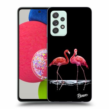 Szilikon tok erre a típusra Samsung Galaxy A52s 5G A528B - Flamingos couple