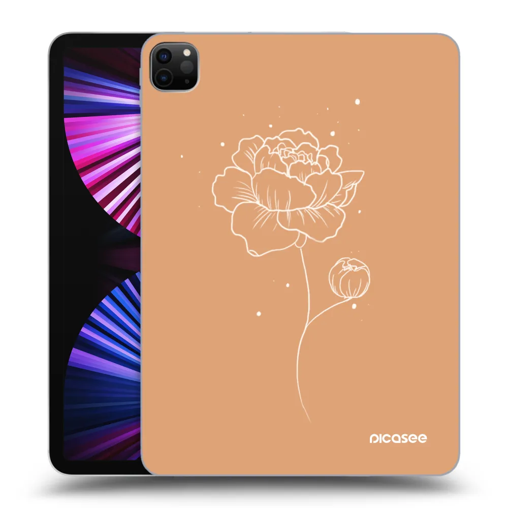 Picasee fekete szilikon tok az alábbi táblagépre Apple iPad Pro 11" 2021 (3.gen) - Peonies