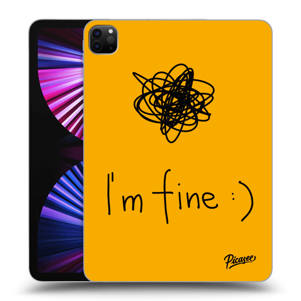 Picasee fekete szilikon tok az alábbi táblagépre Apple iPad Pro 11" 2021 (3.gen) - I am fine