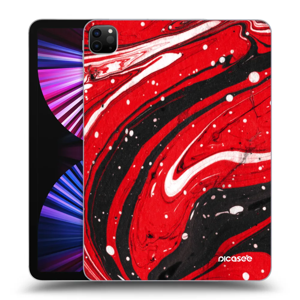 Picasee fekete szilikon tok az alábbi táblagépre Apple iPad Pro 11" 2021 (3.gen) - Red black