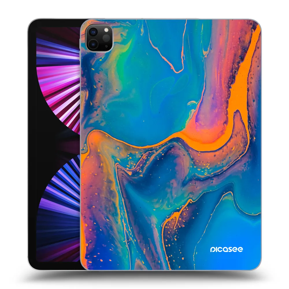 Picasee fekete szilikon tok az alábbi táblagépre Apple iPad Pro 11" 2021 (3.gen) - Rainbow