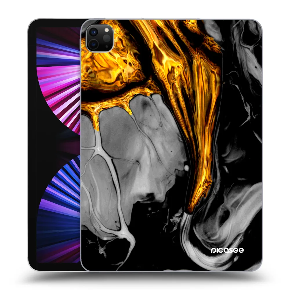 Picasee fekete szilikon tok az alábbi táblagépre Apple iPad Pro 11" 2021 (3.gen) - Black Gold