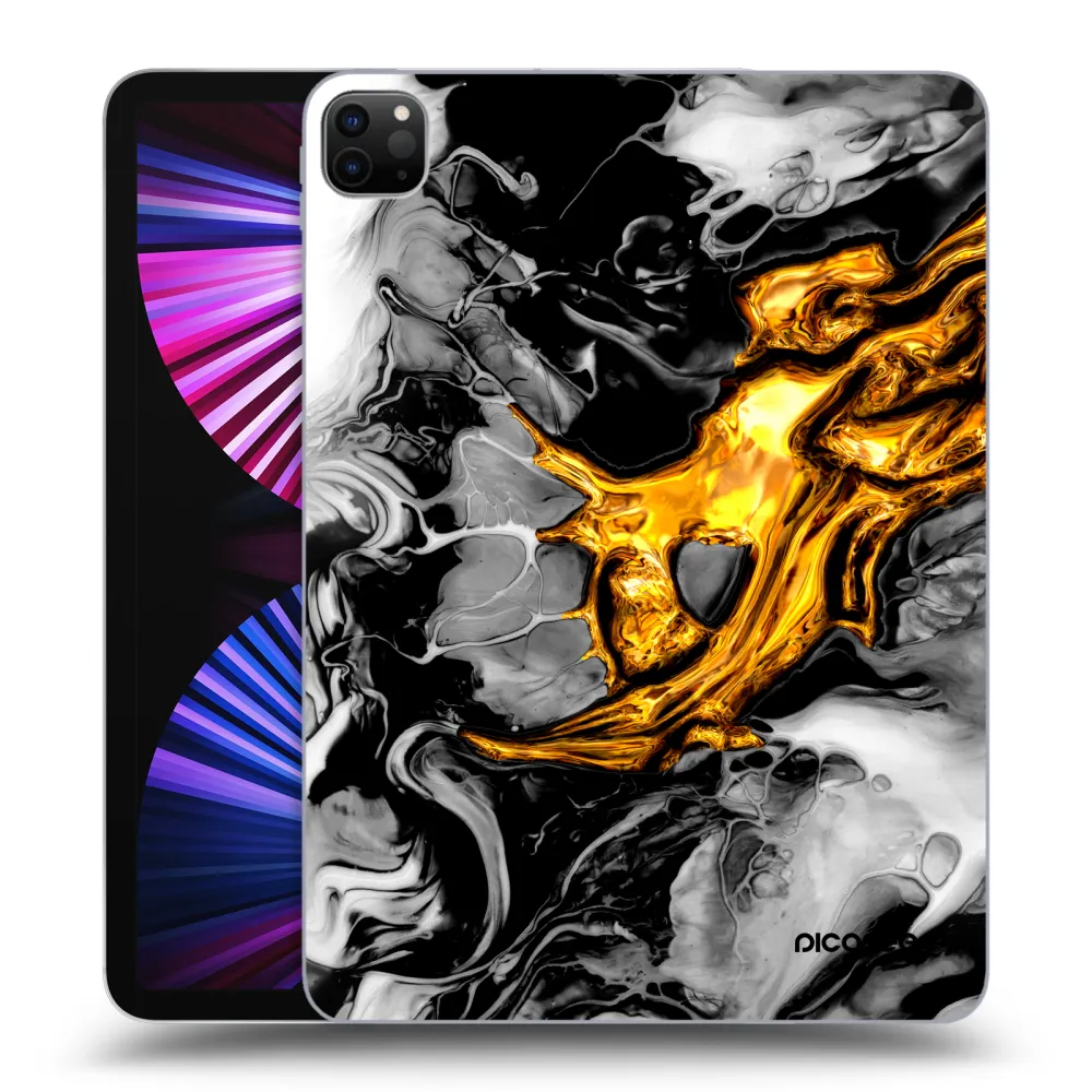 Picasee fekete szilikon tok az alábbi táblagépre Apple iPad Pro 11" 2021 (3.gen) - Black Gold 2