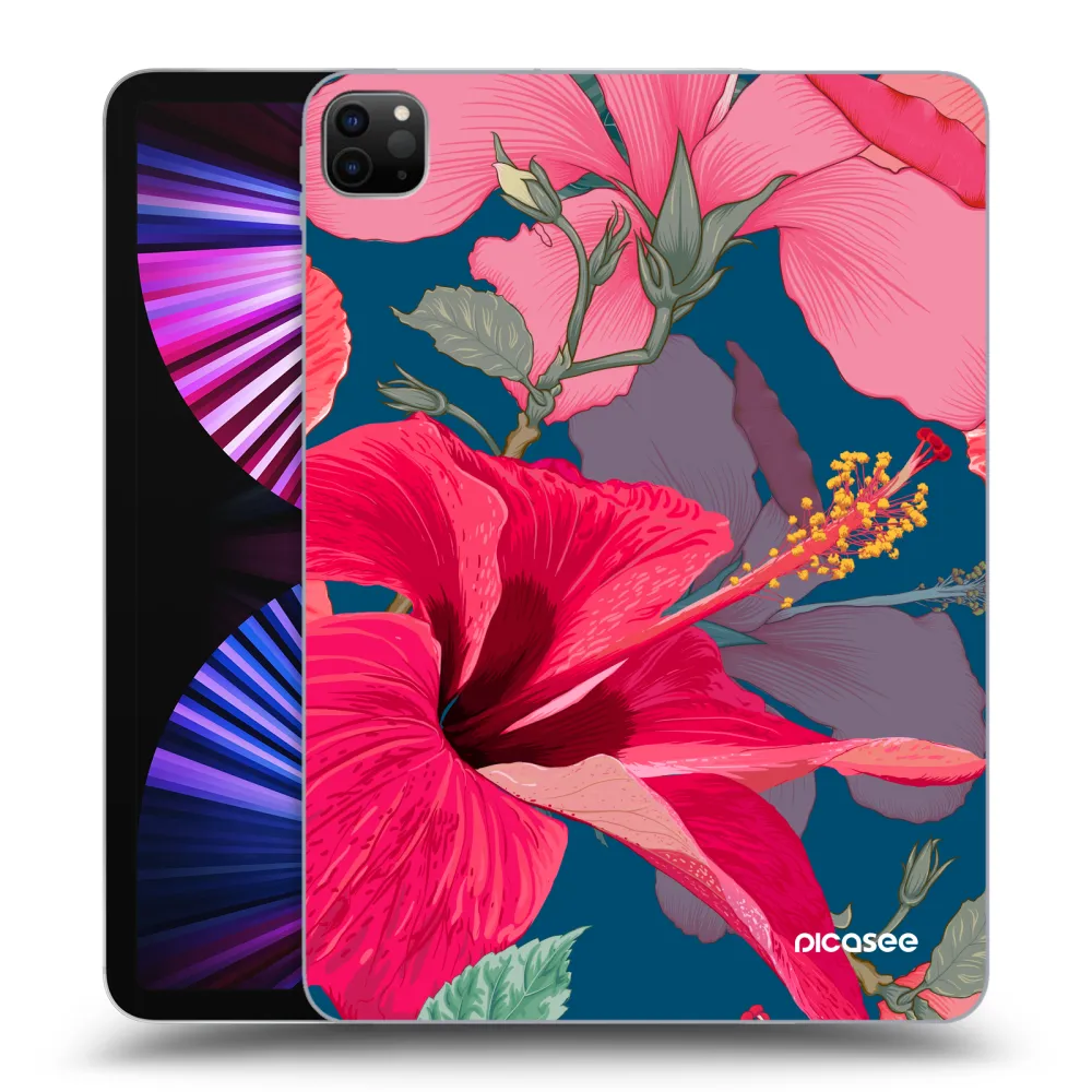 Picasee fekete szilikon tok az alábbi táblagépre Apple iPad Pro 11" 2021 (3.gen) - Hibiscus