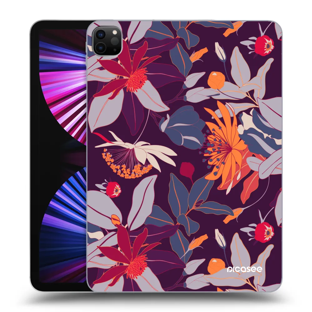 Picasee fekete szilikon tok az alábbi táblagépre Apple iPad Pro 11" 2021 (3.gen) - Purple Leaf
