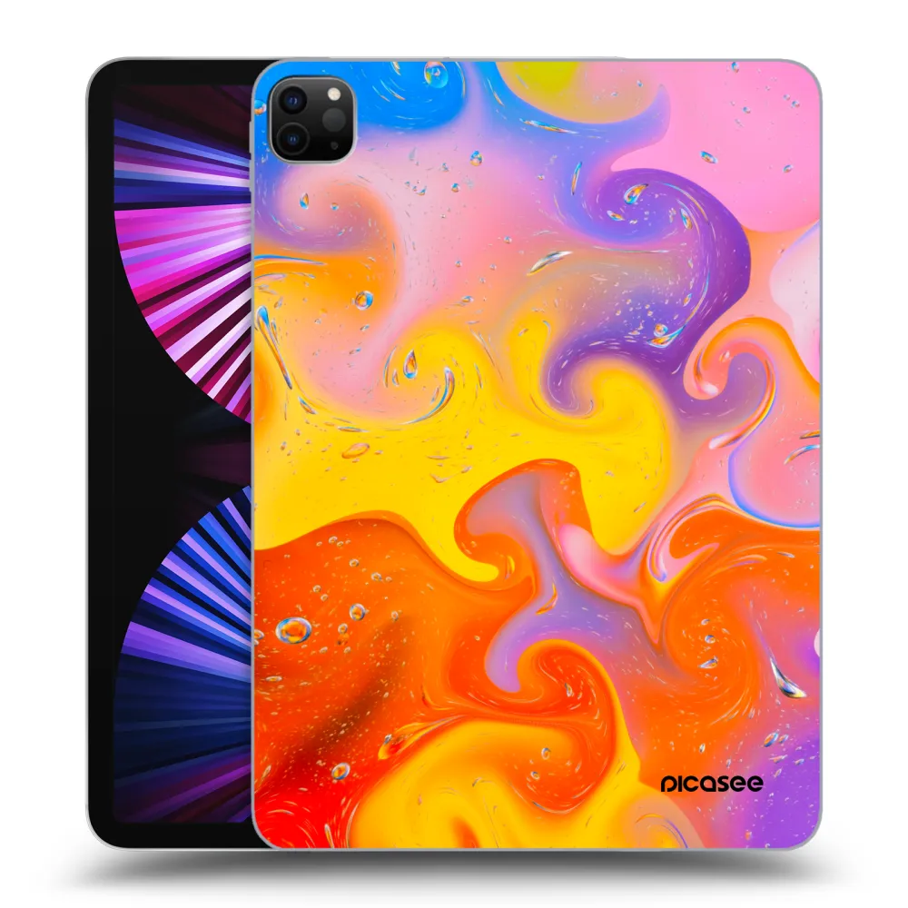 Picasee fekete szilikon tok az alábbi táblagépre Apple iPad Pro 11" 2021 (3.gen) - Bubbles