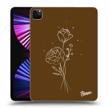 Tok az alábbi táblagépre Apple iPad Pro 11" 2021 (3.gen) - Brown flowers