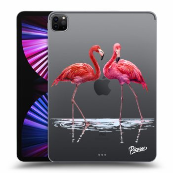 Picasee átlátszó szilikon tok az alábbi táblagépre Apple iPad Pro 11" 2021 (3.gen) - Flamingos couple