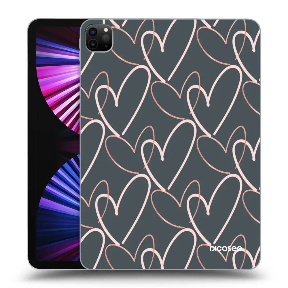 Picasee fekete szilikon tok az alábbi táblagépre Apple iPad Pro 11" 2021 (3.gen) - Lots of love
