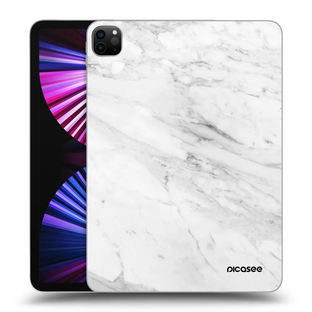 Picasee fekete szilikon tok az alábbi táblagépre Apple iPad Pro 11" 2021 (3.gen) - White marble
