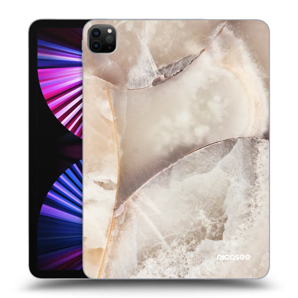 Picasee fekete szilikon tok az alábbi táblagépre Apple iPad Pro 11" 2021 (3.gen) - Cream marble