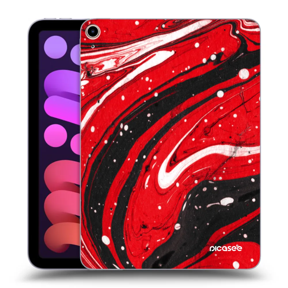 Picasee átlátszó szilikon tok az alábbi táblagépre Apple iPad mini 2021 (6. gen) - Red black