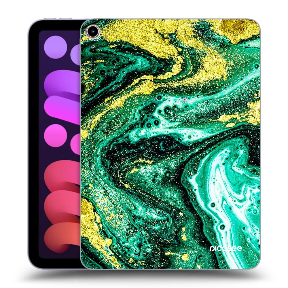 Picasee átlátszó szilikon tok az alábbi táblagépre Apple iPad mini 2021 (6. gen) - Green Gold