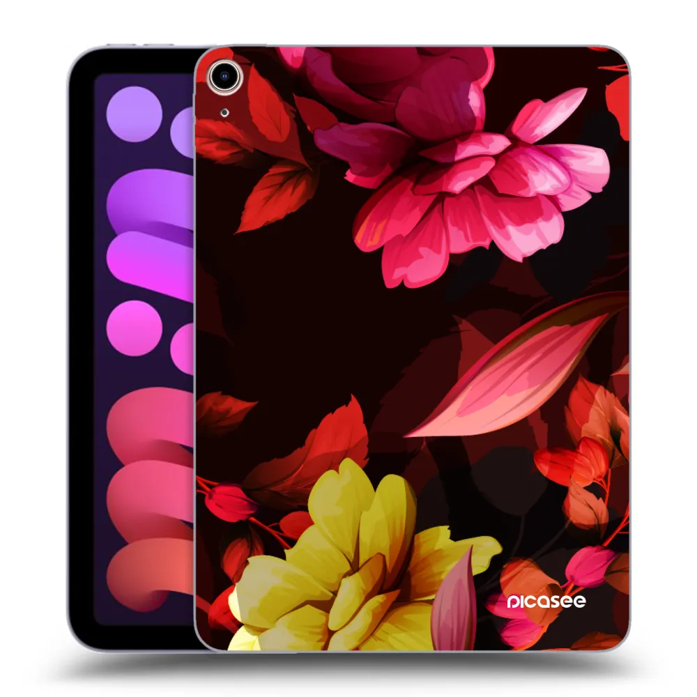 Picasee átlátszó szilikon tok az alábbi táblagépre Apple iPad mini 2021 (6. gen) - Dark Peonny