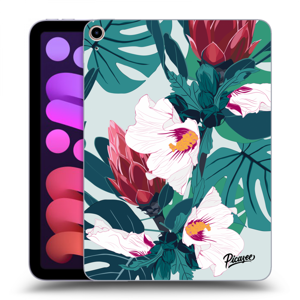Picasee fekete szilikon tok az alábbi táblagépre Apple iPad mini 2021 (6. gen) - Rhododendron