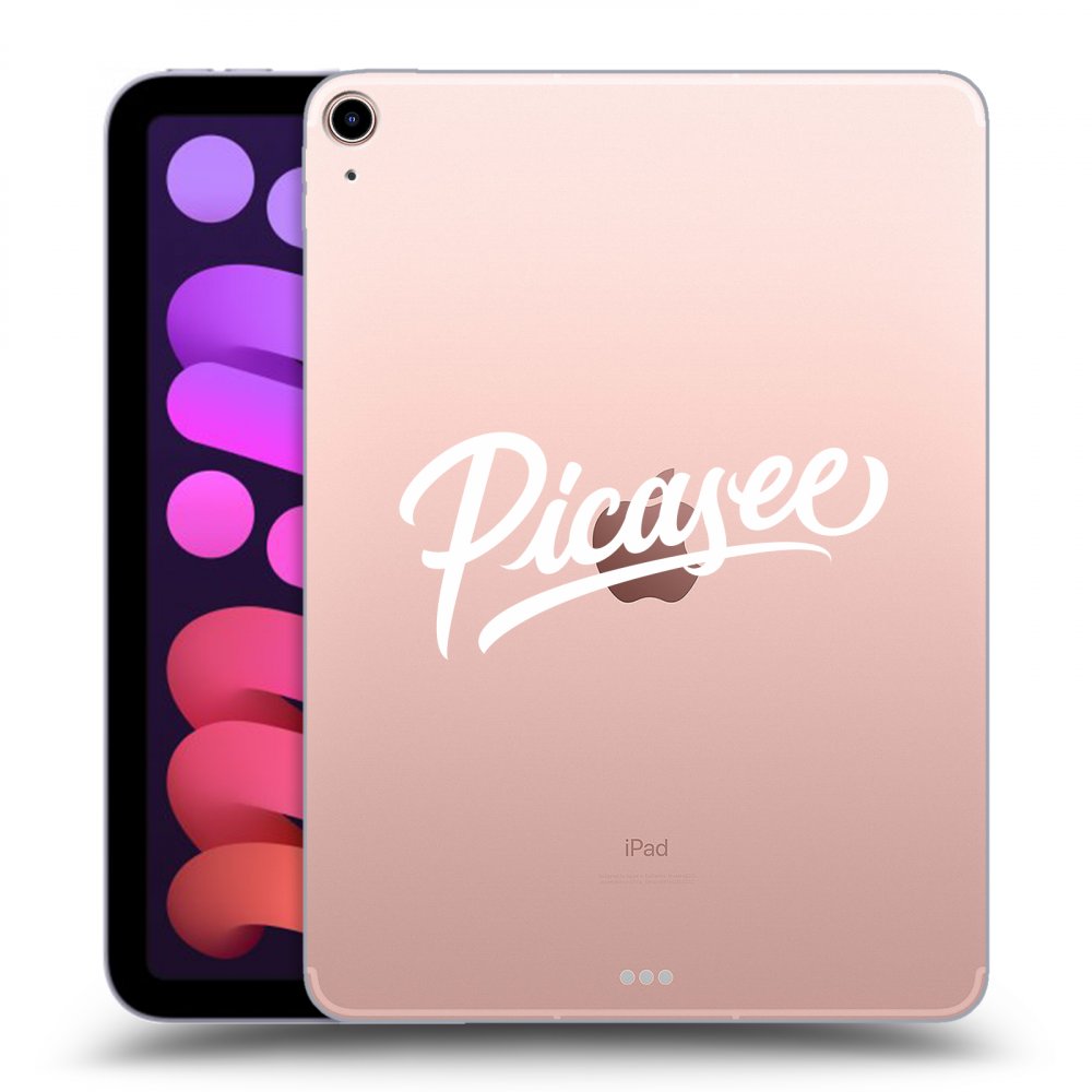 Picasee átlátszó szilikon tok az alábbi táblagépre Apple iPad mini 2021 (6. gen) - Picasee - old logo - white