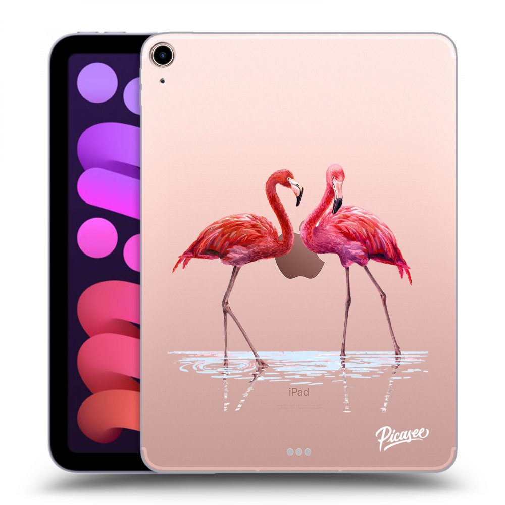 Picasee átlátszó szilikon tok az alábbi táblagépre Apple iPad mini 2021 (6. gen) - Flamingos couple