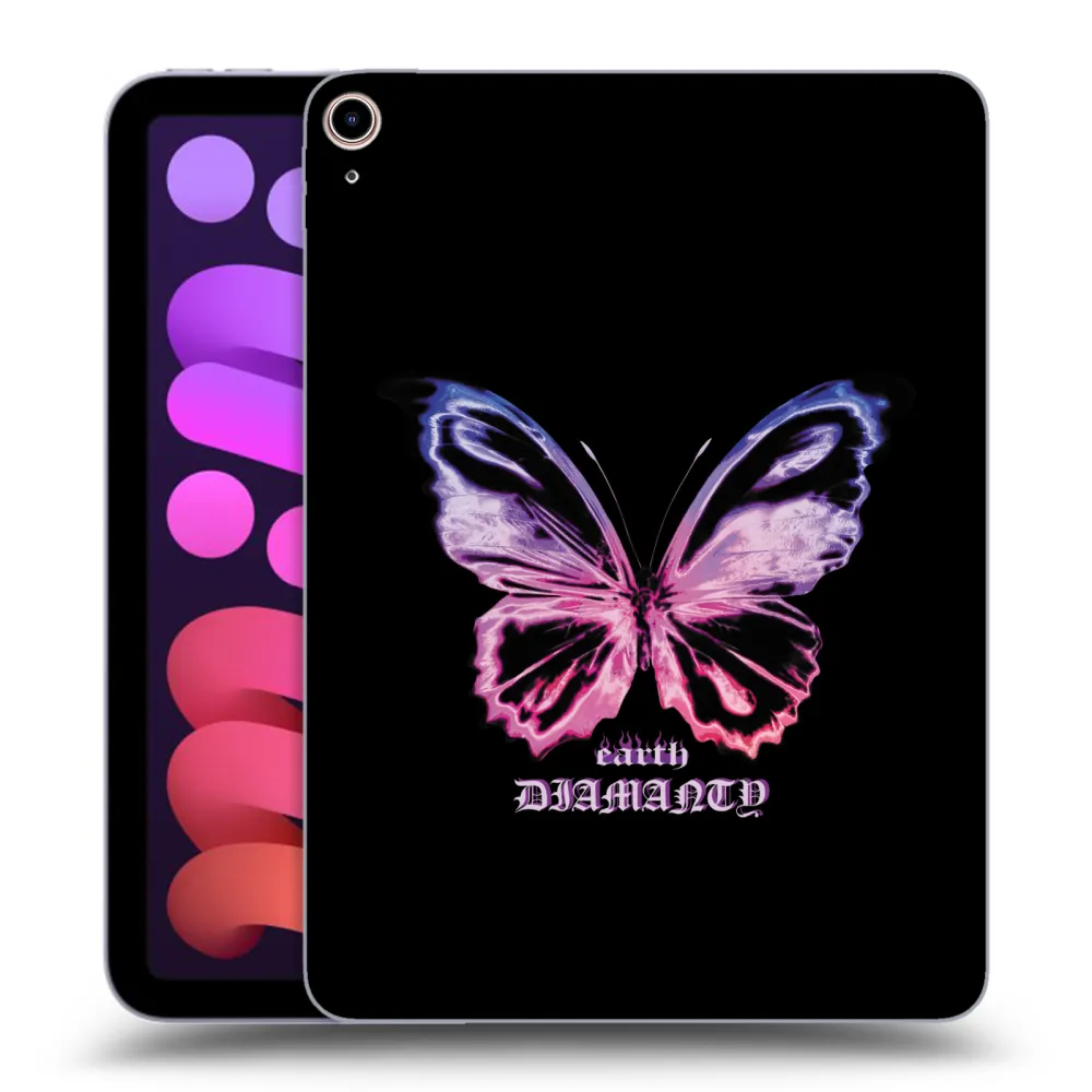 Picasee átlátszó szilikon tok az alábbi táblagépre Apple iPad mini 2021 (6. gen) - Diamanty Purple