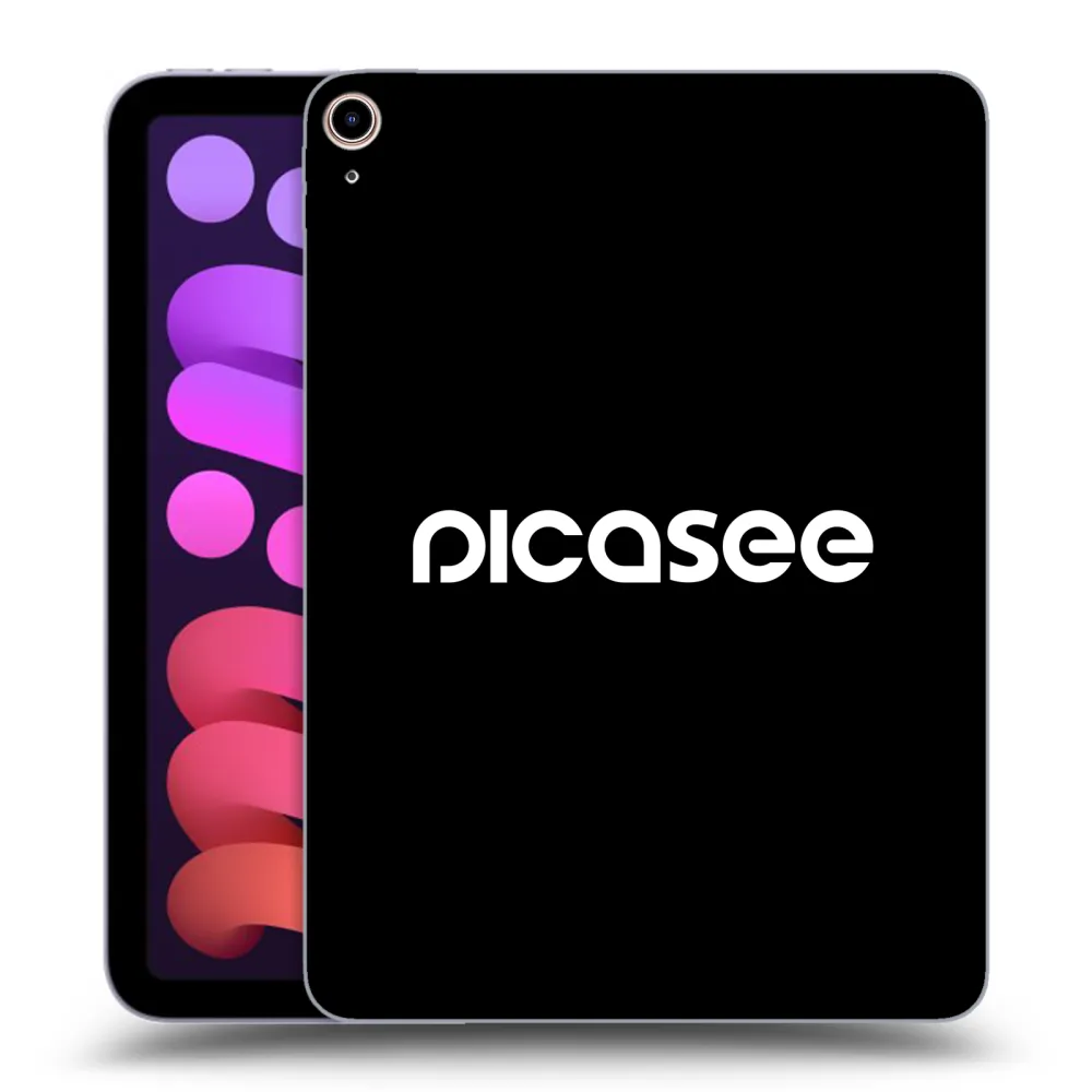Picasee fekete szilikon tok az alábbi táblagépre Apple iPad mini 2021 (6. gen) - Picasee - new logo - white