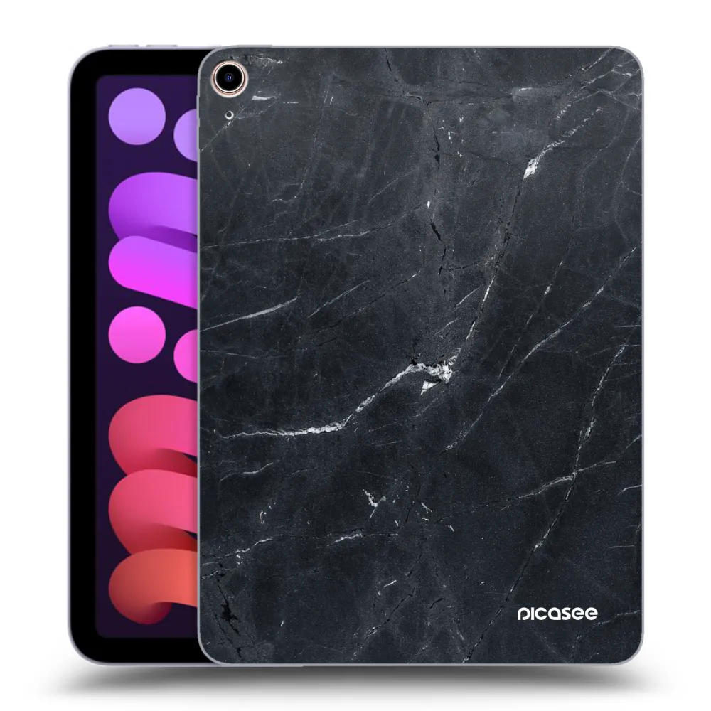 Picasee átlátszó szilikon tok az alábbi táblagépre Apple iPad mini 2021 (6. gen) - Black marble
