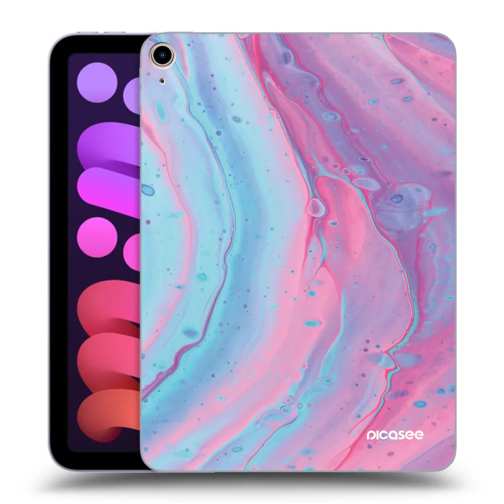 Picasee átlátszó szilikon tok az alábbi táblagépre Apple iPad mini 2021 (6. gen) - Pink liquid